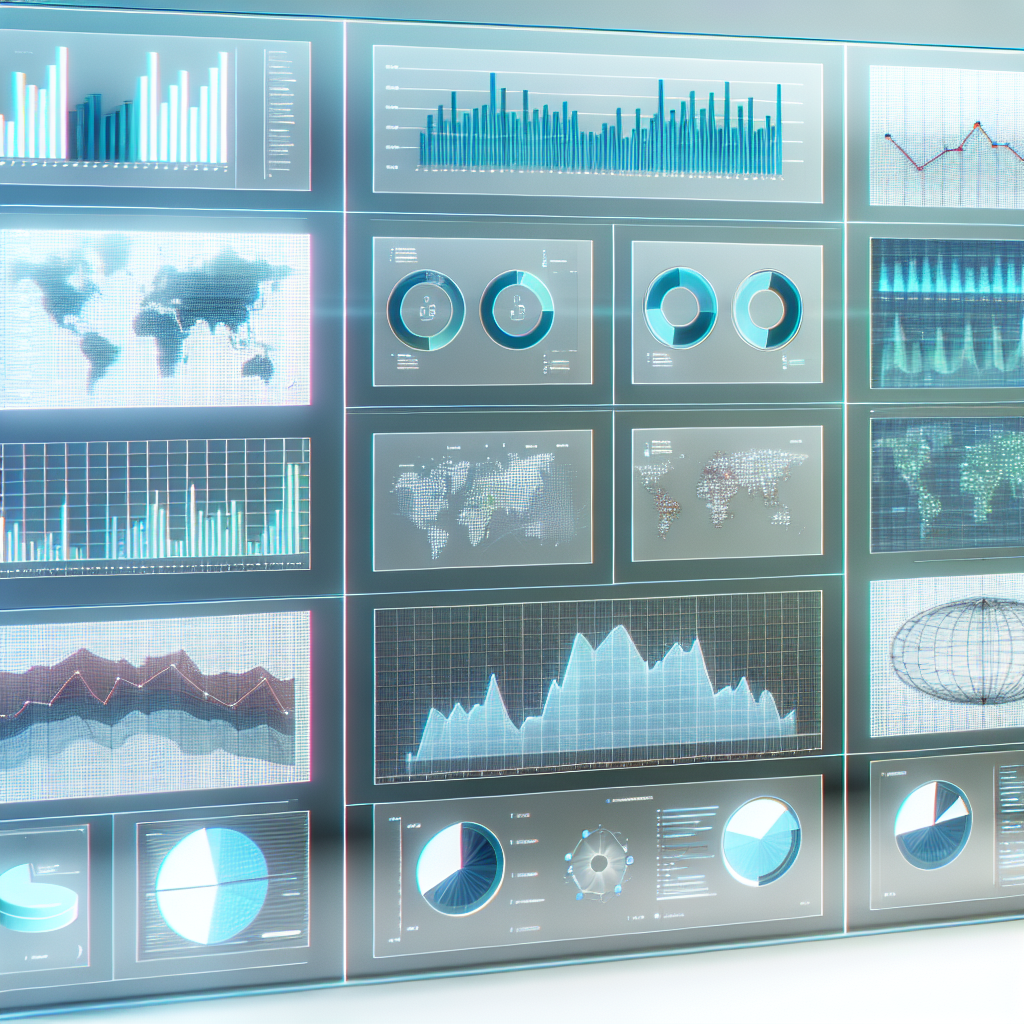 Dashboard showing various charts and data visualizations